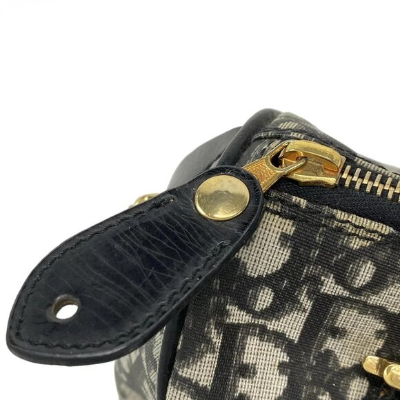 DIOR/ChristianDior Trotteur Black Cream PVC Patent Leather Handbag - Picture 4 of 15